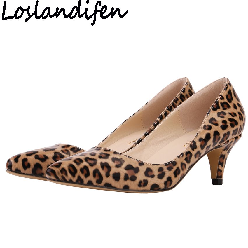 kitten heel leopard pumps