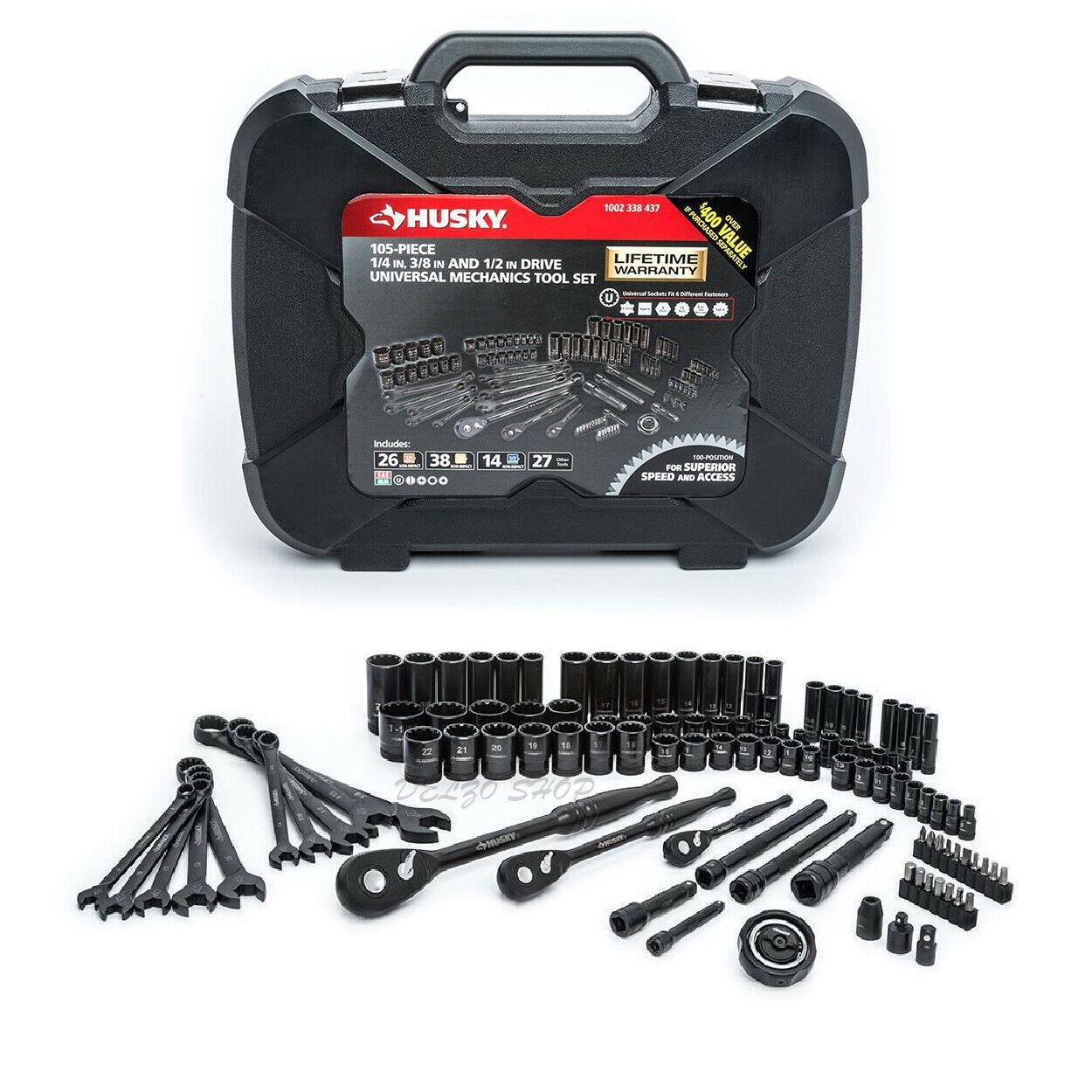 Compra La Mecánica Del Sistema De Herramienta SAE Métricas Husky 105 Piezas  De 1/4 Pulg. 3/8 1/2 En Drive Barato | Entrega Rápida Y Calidad | Es.Dhgate