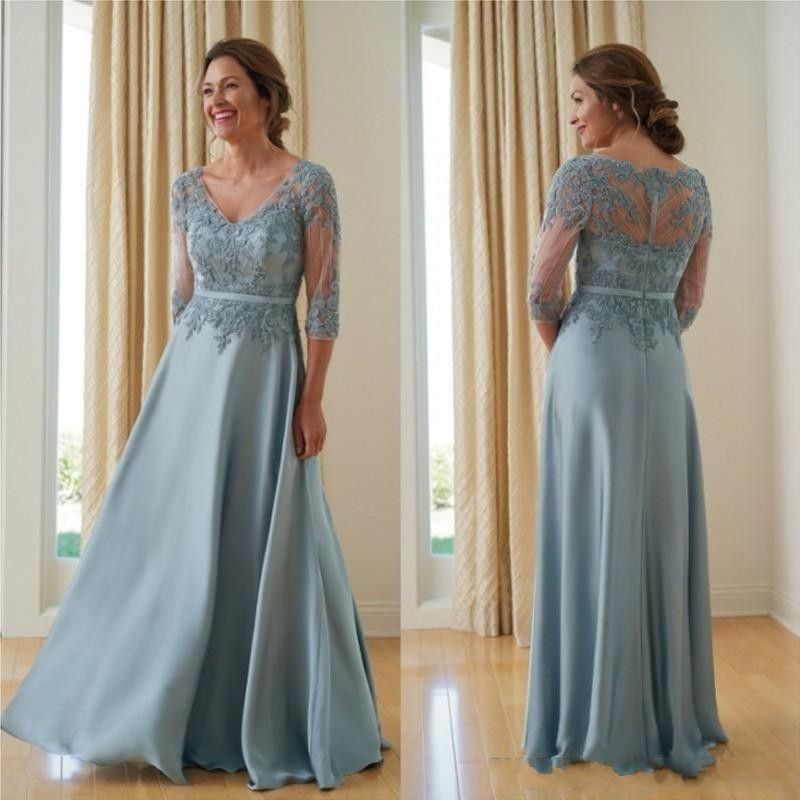 dusty blue mother of the bride dresses