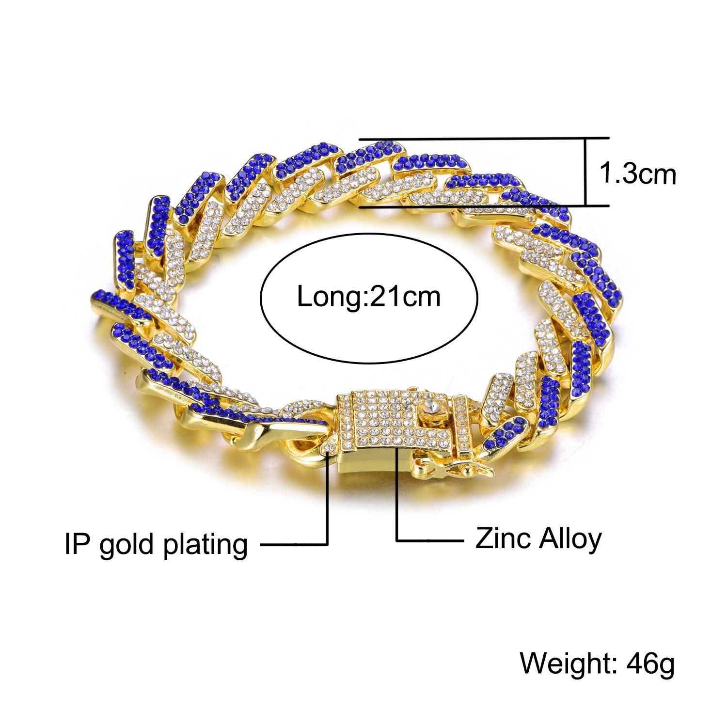 Gold,Blue Rhinestone