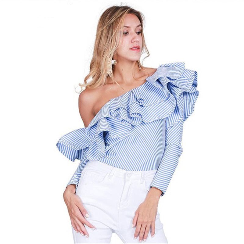 one shoulder ruffle