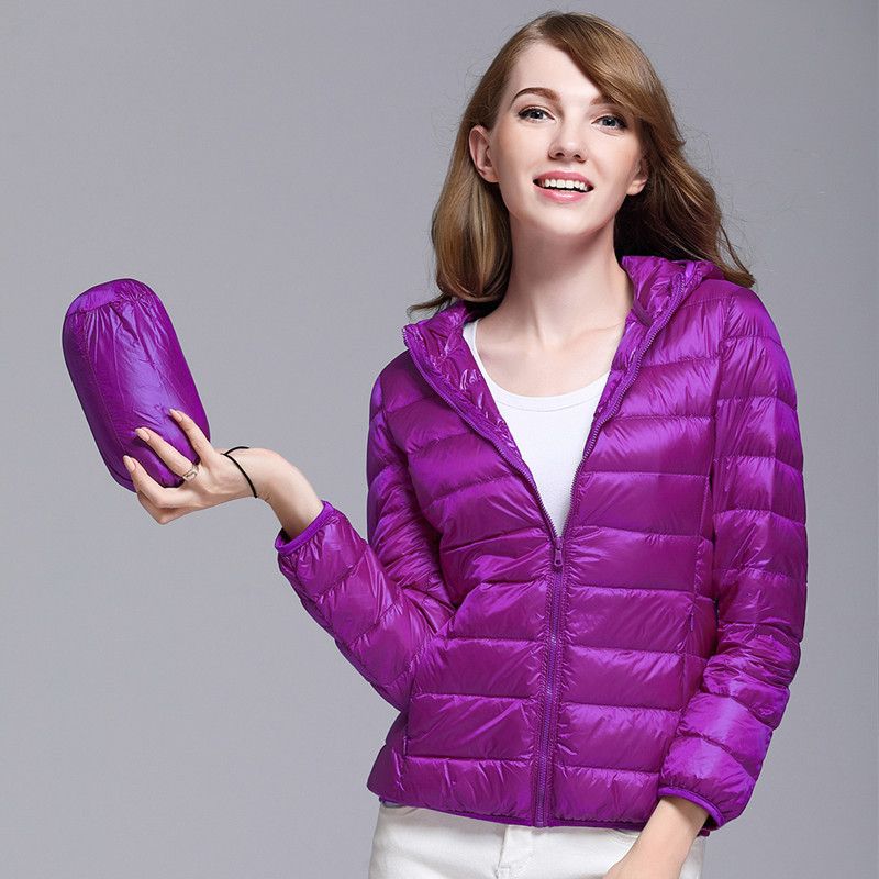 ultra light long down jacket