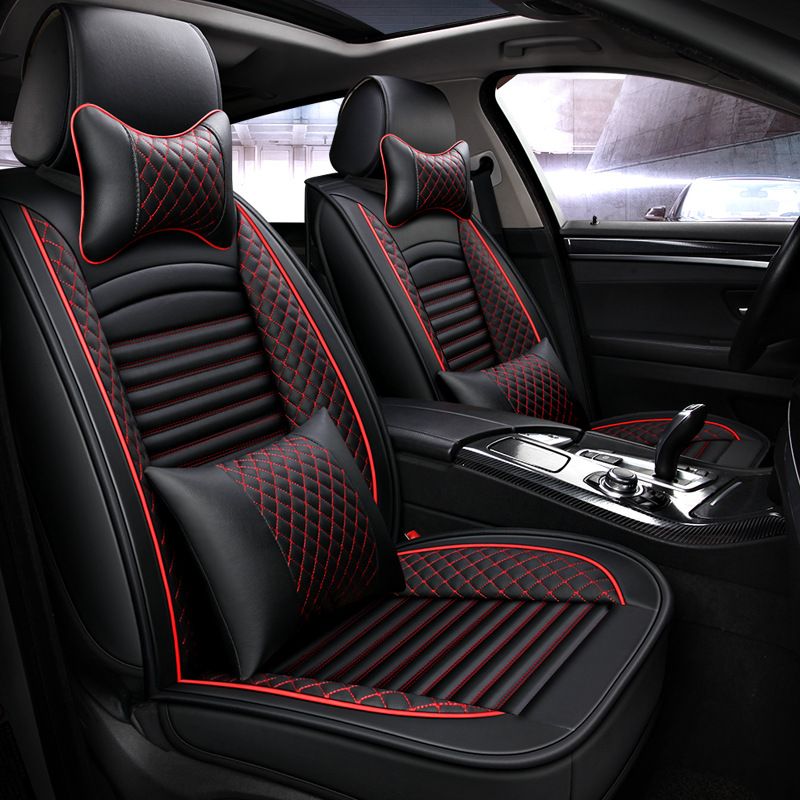 5 Asientos Impermeable Antideslizante edición de Lujo Beige Funda de Cuero PU para Asiento de Coche para Audi Q2 Q3 Q5 Q7 TT R8 RS e-Tron