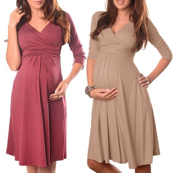 recurso repentinamente población 2018 Nuevo Vestido De Maternidad Vestido De Ropa Para Mujeres Embarazadas  Vestido De Ropa De Embarazo De Maternidade Vestido De 11,4 € | DHgate