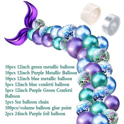 Compre Bolas De Cromo Globos Metalicos La Sirenita Ariel Decoraciones Para Fiestas De Cumpleanos Suministros Para Ninos Nina Nino Conjuntos De Globos Con Helio Q190530 A 15 Del Yiwang08 Dhgate Com