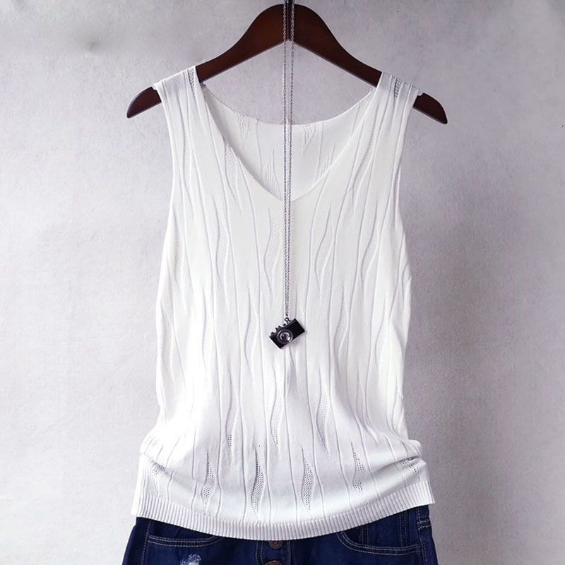 white linen tank top