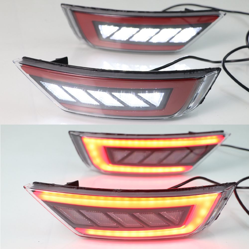thumbnail image 2 of MZORANGE Rear Bumper Reflector LED Tail Lights For Mitsubishi Outlander 2007-2012 (Red) 2 of 5