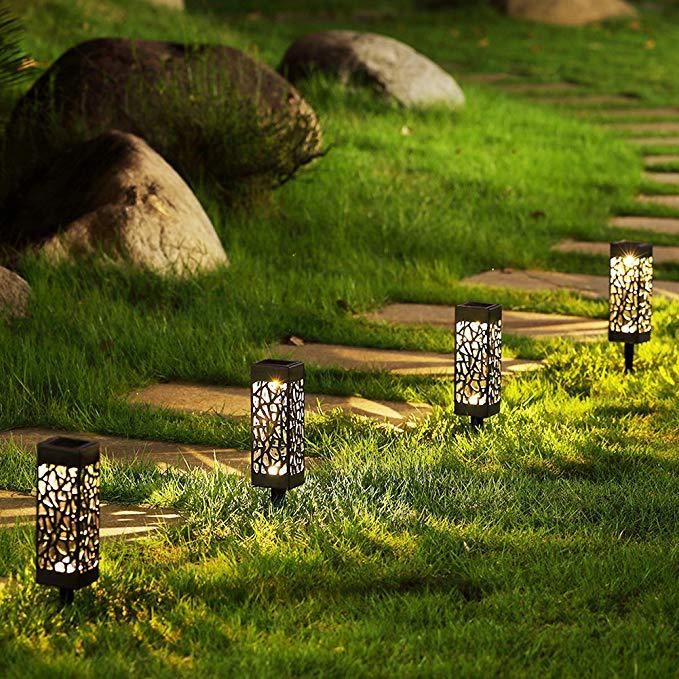 Luz led de tierra alimentada por energía Solar para jardín,lámpara de Luz led de tierra alimentada por energía Solar para jardín,lámpara de