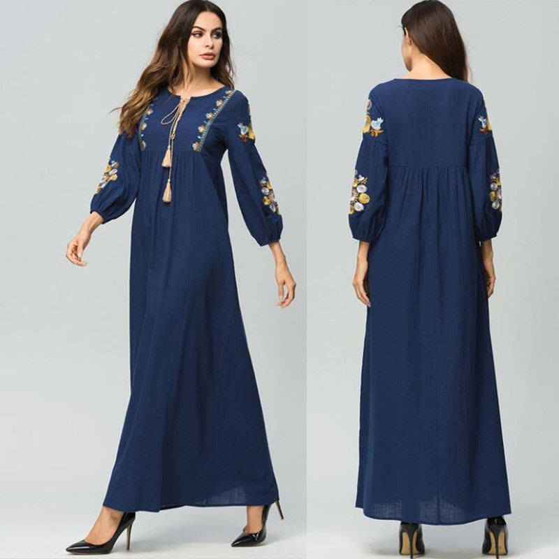 2020 Vestido 2019 Uae Abaya Kaftan Dubai Bangladesh Turkey Women Embroidery Hijab Muslim Dress Jilbab Robe Turkish Islamic Clothing From Piaocloth 17 39 Dhgate Com
