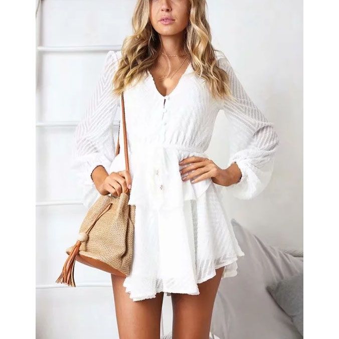 white dressy romper
