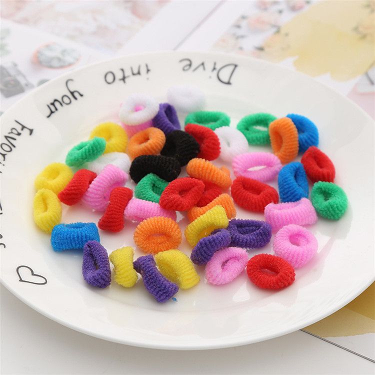 Coloured Hair Elastics Colorful Child Kids Hair Holders Cute Rubber