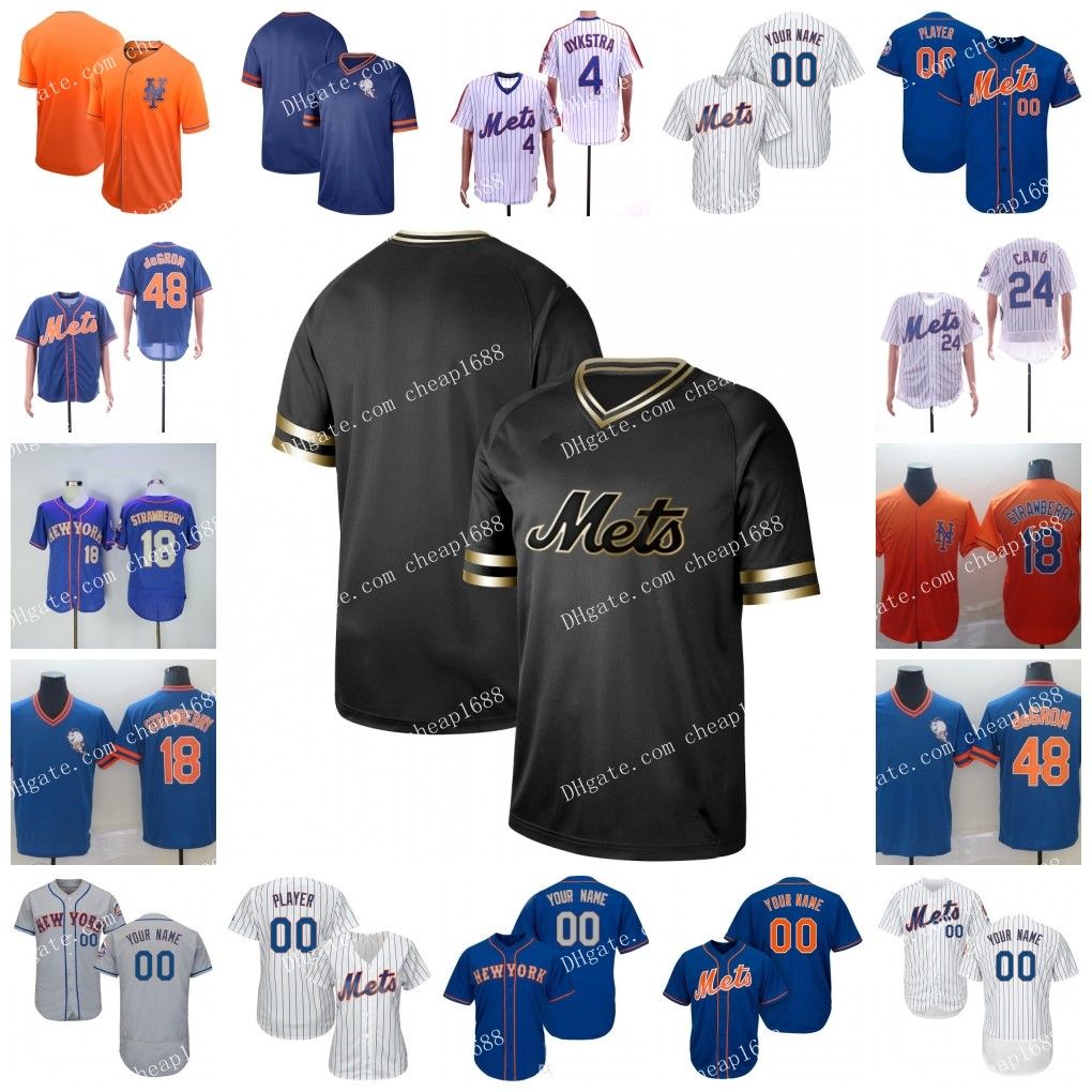 Black and gold mets jersey Clearance