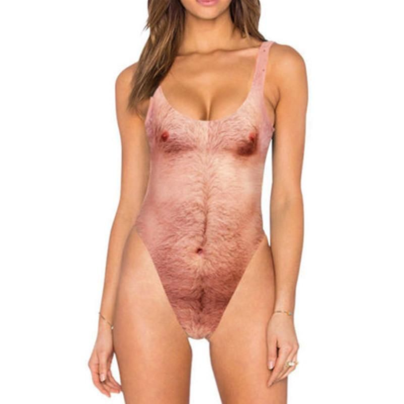 Hot Funny Borat Printed One Piece Swimsuit Women Chest Sexy fashion Hair Bathing Suit Summer Swimwear Joke Bather Novelty Beachwear Hot Funny Borat Printed One Piece Swimsuit Women Chest Sexy fashion Hair Bathing Suit Summer Swimwear Joke Bather Novelty Beachwear