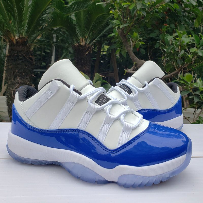 royal blue and white basketball shoes