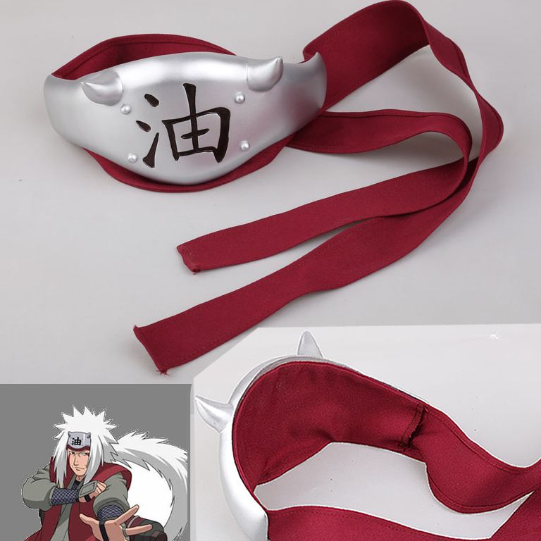 2021 Naruto Jiraiya Cosplay Red Headband Halloween Accessories Anime