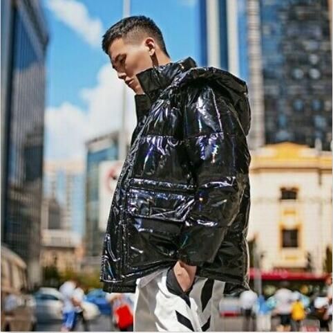 glitter puffer jacket