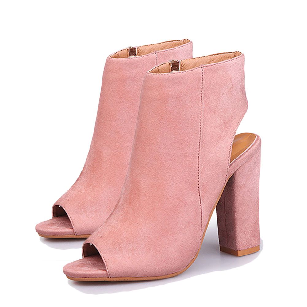 pink suede ankle boots uk