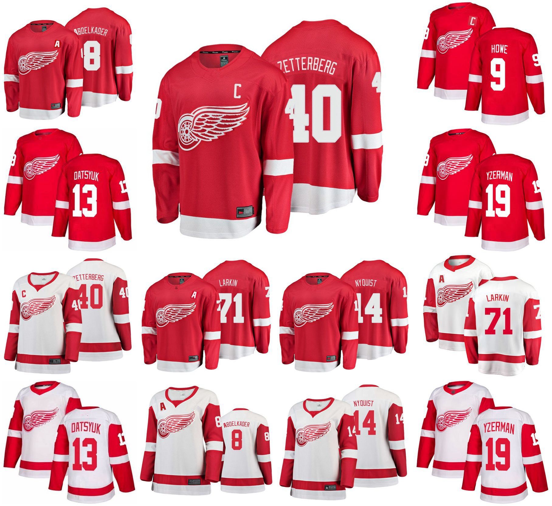 9 on red wings jersey