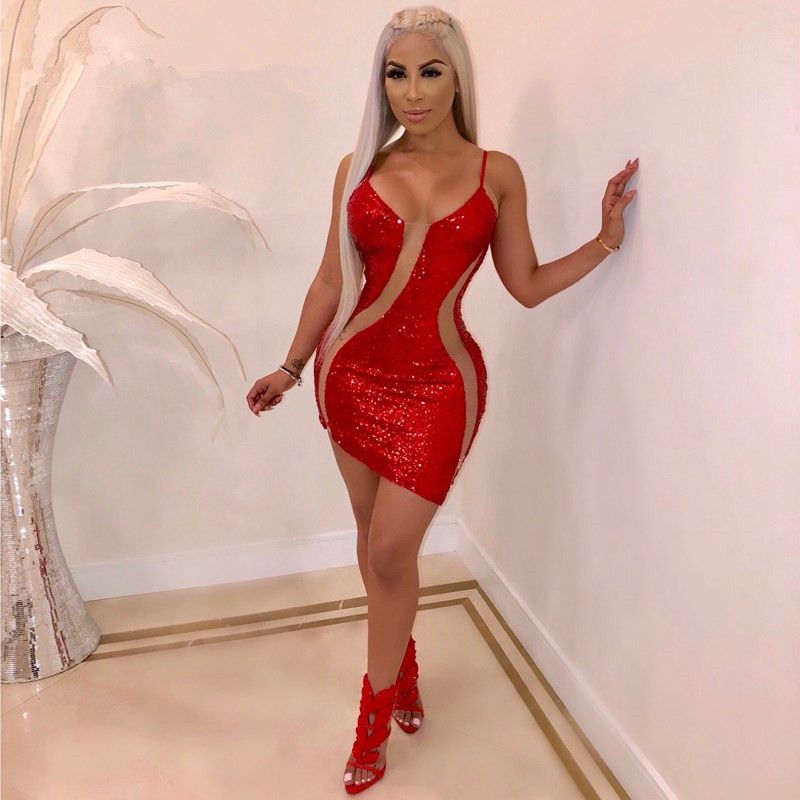 Bodycon Birthday Dresses Women Sexy See 