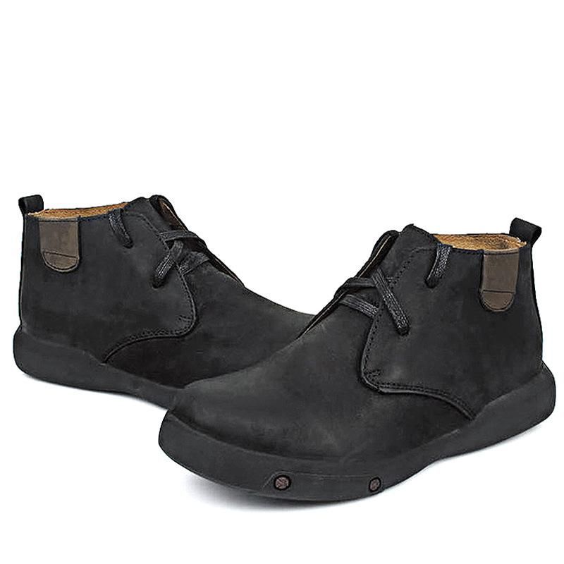 men vintage genuine leather ankle boots