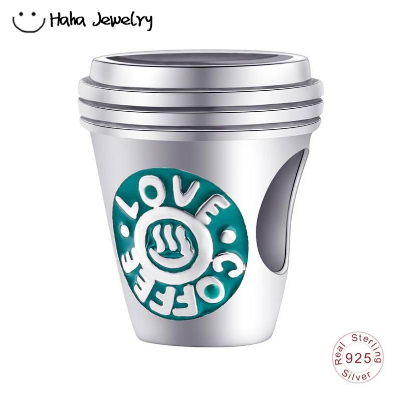 925 Sterling Silver Coffee Cup Charm Bead