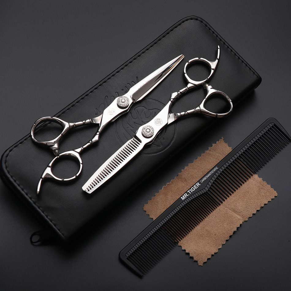 6.0 Inch Professional Hair Cutting Scissors Thinning Shears Set
