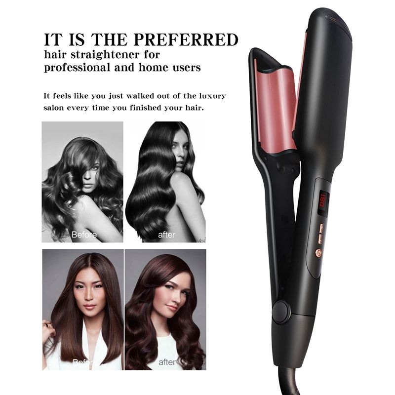 Hair Straighteners Curling Tongs Wand Deep Waver For Waves Professional Iron Tourmaline Ceramic 2 Barrel Styler Volume Styling Tools Hair Straighteners Curling Tongs Wand Deep Waver For Waves Professional Iron Tourmaline Ceramic 2 Barrel Styler Volume Styling Tools