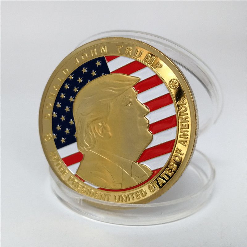 Gold Coin President Donald Trump Coin The Statue of Liberty Coin CollectiTS