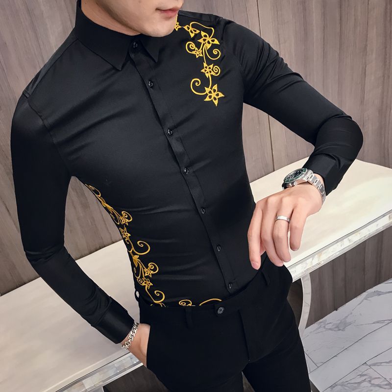 camisas bordadas hombre