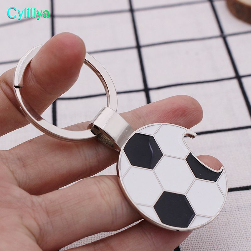 2020 Football Shaped Bottle Opener Keychain Metal Alloy Key Buckle Ring Openers For Kitchen Bar