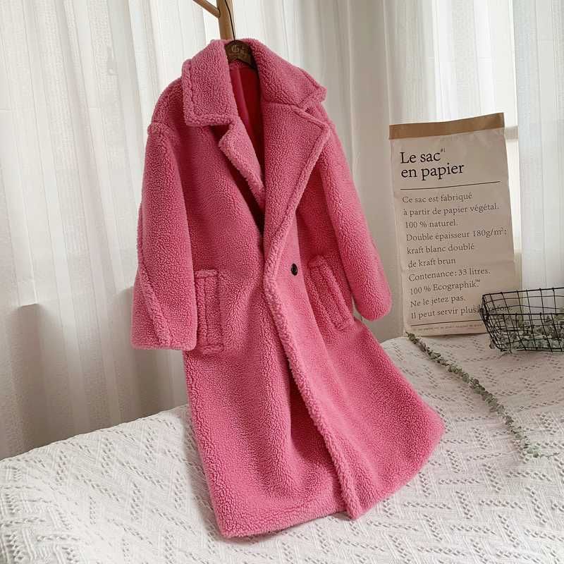 teddy pink coat