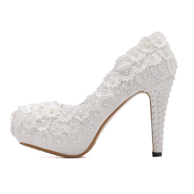 white platform shoes heels