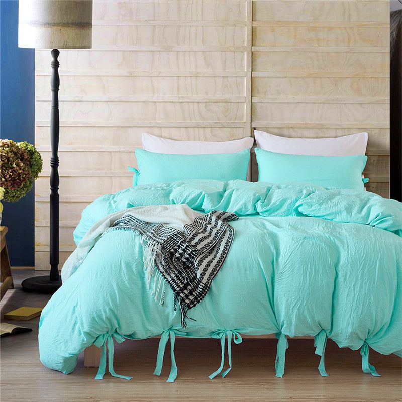 2021 Lace Up Beddingset Queen King Size Uk Mint 1 Duvet Cover 2 Pillowcases Bedding Suits From Viki9411 40 11 Dhgate Com - Mint Green Duvet Covers Uk