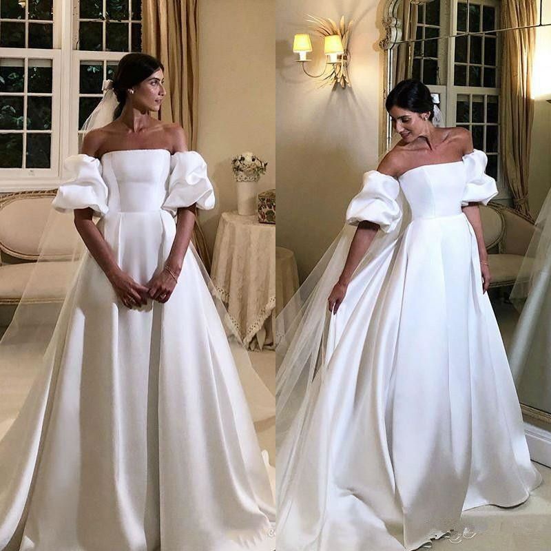 short off white wedding dresses