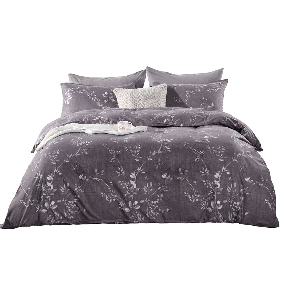 Gray Bedding Set Lightweight Microfiber Duvet Cover Double Queen