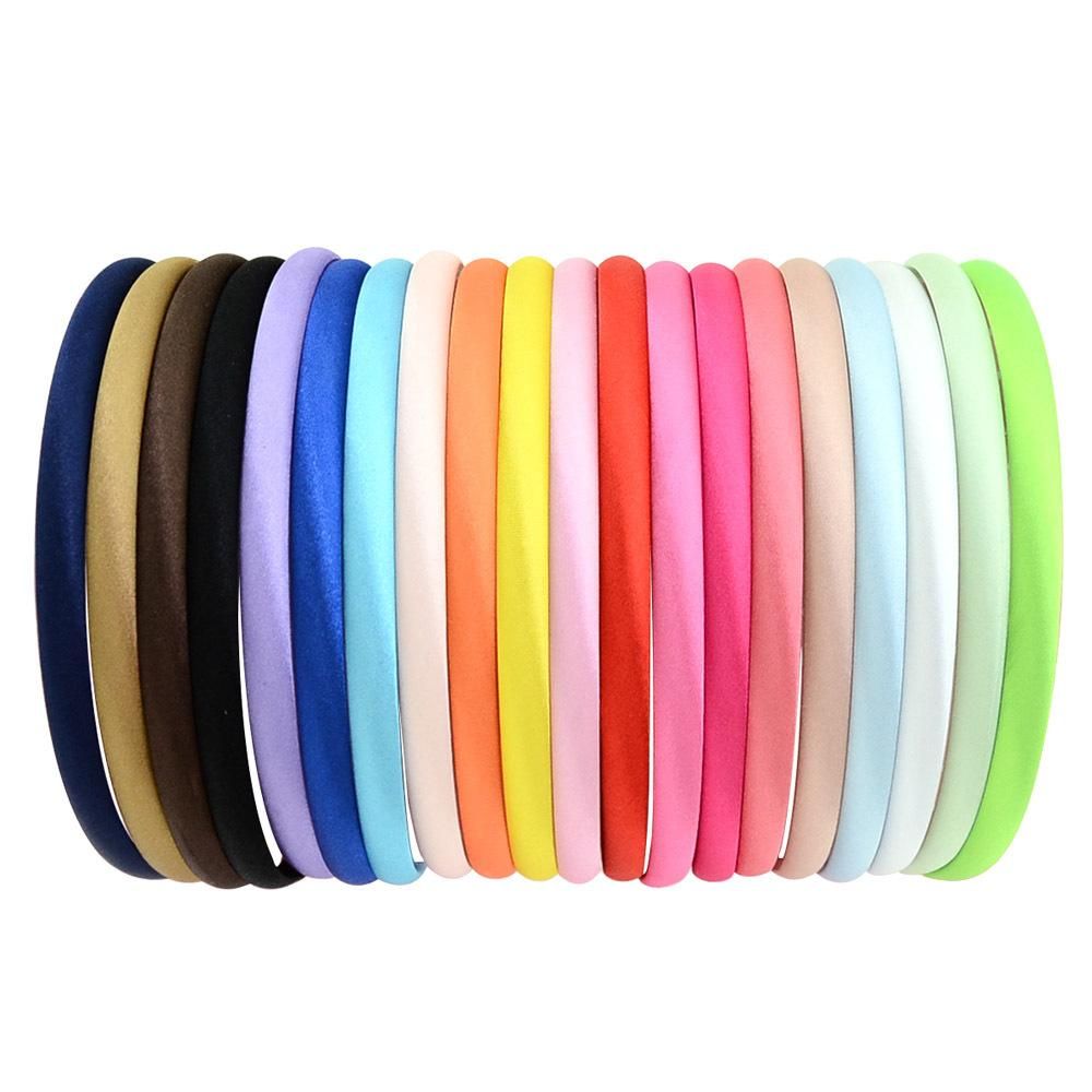 20pcs Multicolor Diy Satin Headbands Women Girls Plain Crafts Ribbon Covered Plastic Hair Band Accessories Boho 20pcs Multicolor Diy Satin Headbands Women Girls Plain Crafts Ribbon Covered Plastic Hair Band Accessories Boho