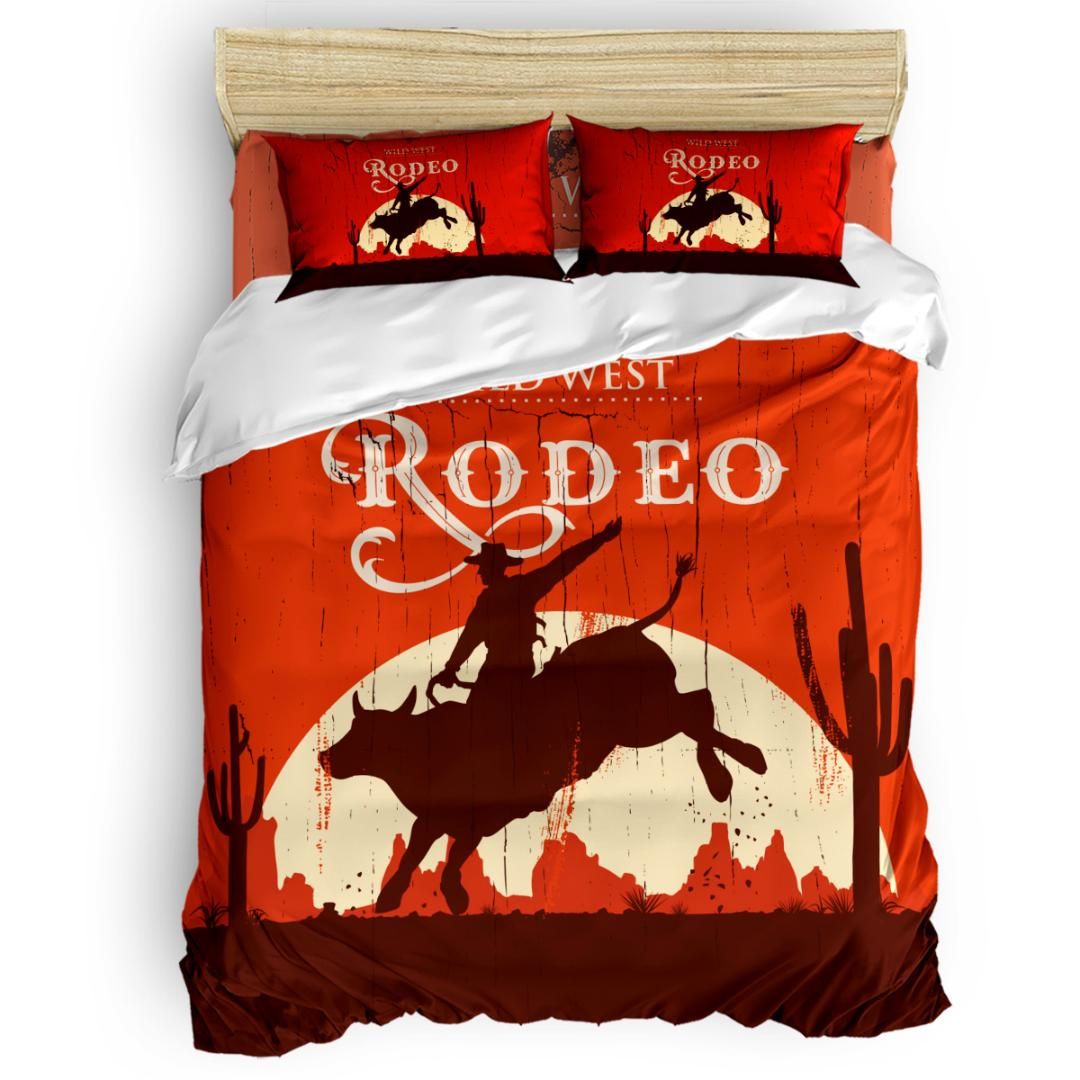 Wild West Rodeo Bedding Sets Quilt Bedding Set Polyester Fabric
