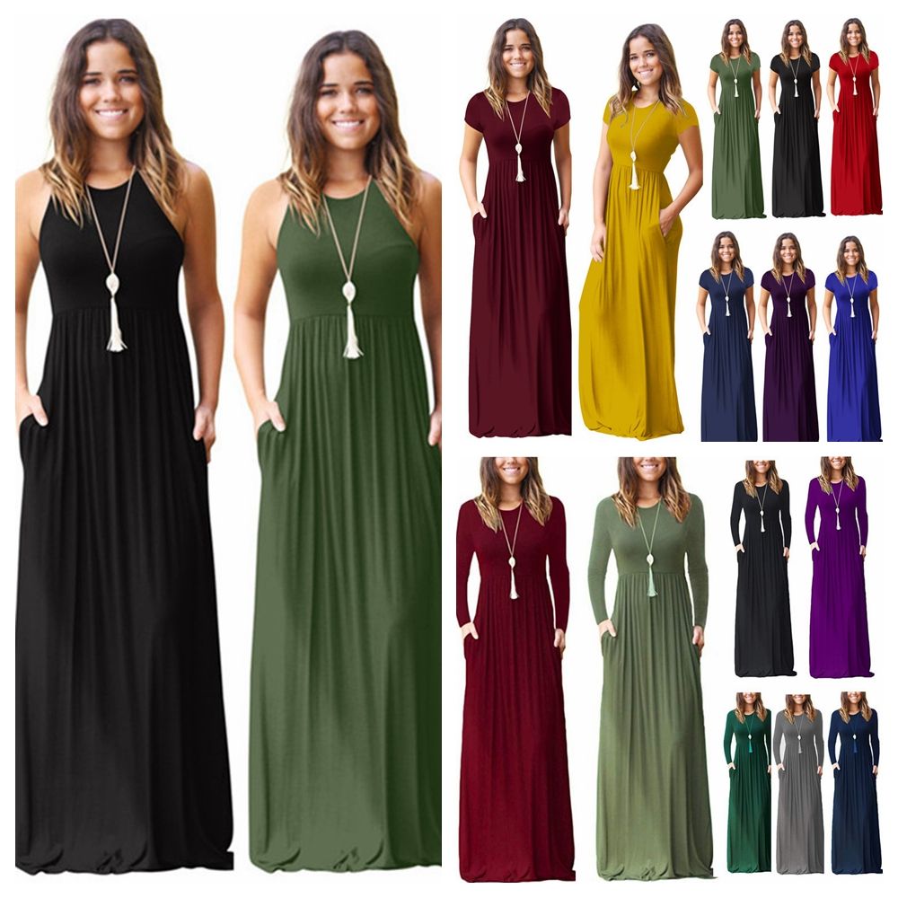 ladies plain dresses