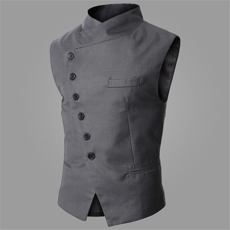 Vestido De Llegada Chalecos Para Hombres TRABAJO Blazer Sin Jaqueta Masculine Gilet Homme Mens Formal Chaleco Chaleco De 15,99 € DHgate