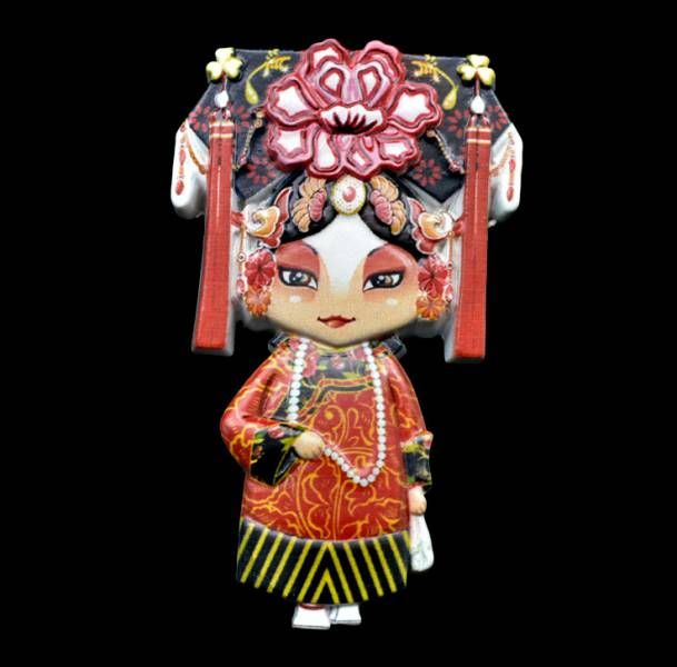 001 personajes de dibujos animados * chino ópera de Pekín de refrigerador  pegatinas regalos creativos muebles