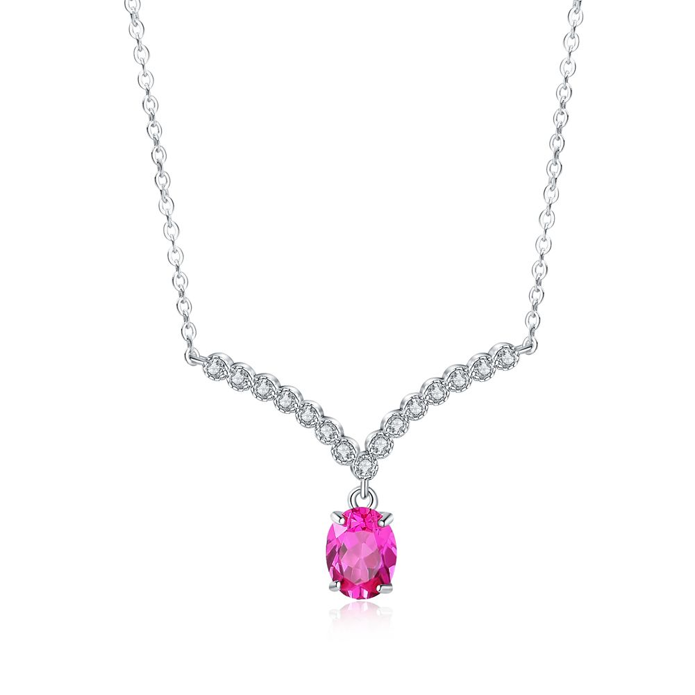 Ala De Ángel Cristal Colgante Cadena Collar de plata esterlina 925 Joyería para Mujer