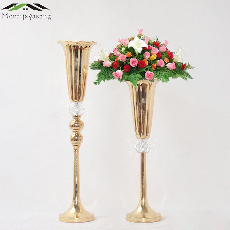 Flowers Floor Vases Tabletop Vase Metal Wedding Flower Vase Stand