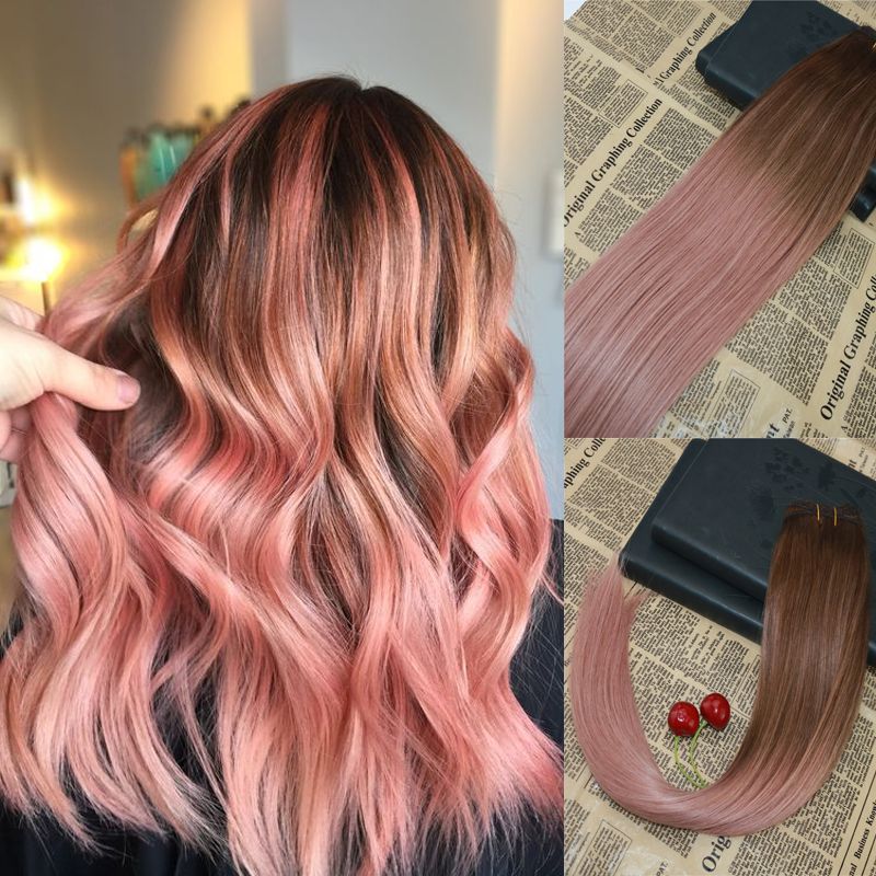 Grosshandel 10a Grade Balayage Menschenhaar Schuss Webart Ombre 3 Verblassen Zu Rose Gold Highlights Dicke Enden Haar Bundles Extensions 100g Von Ilovehair 53 Auf De Dhgate Com Dhgate