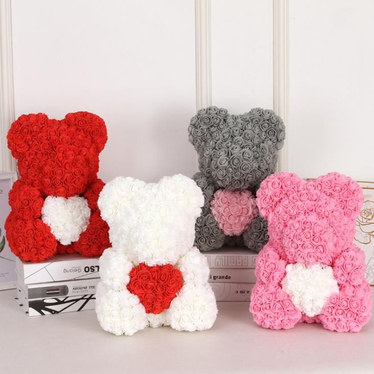 foam flower teddy bear
