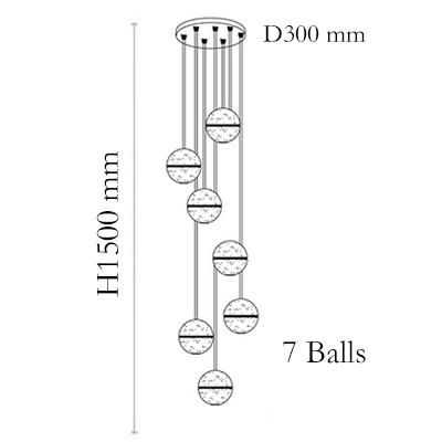 7 HOOFDS DIA20CM CIRKELBASE