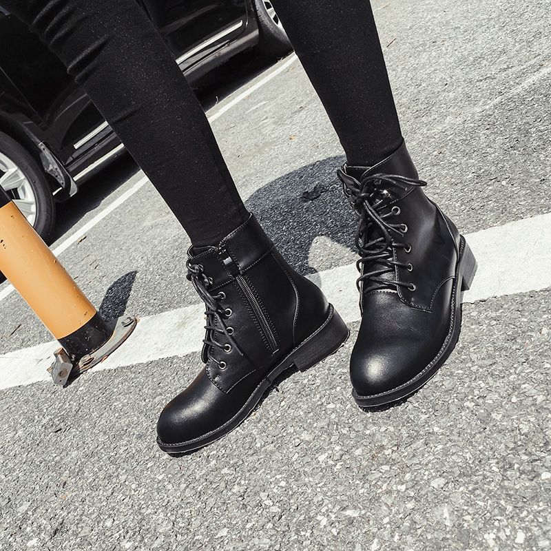 ladies biker style ankle boots