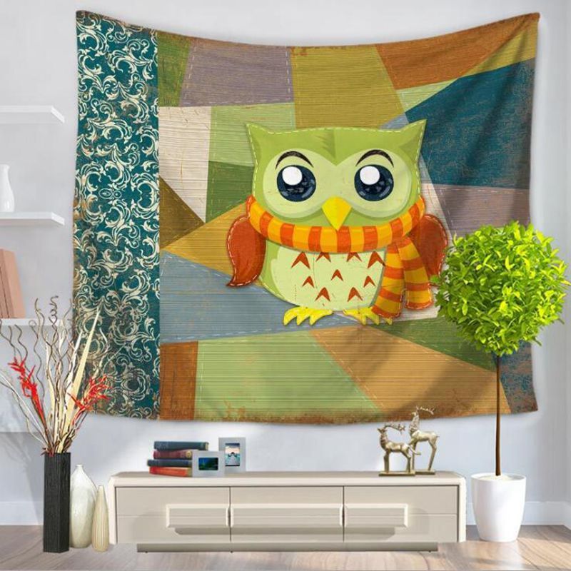 Compre Buho De Dibujos Animados Ninos Dormitorio Tapiz Concha