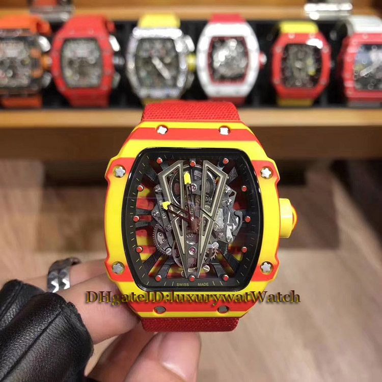 Acquistare Brand Best Edition 27 03 Rafael Nadal TPT Cinturino In Scheletro  Di Fibra Di Carbonio Giallo Rosso Miyota Mens Orologio Automatico Di  Cinturino In Pelle Di Nylon Grigio Economico | Consegna