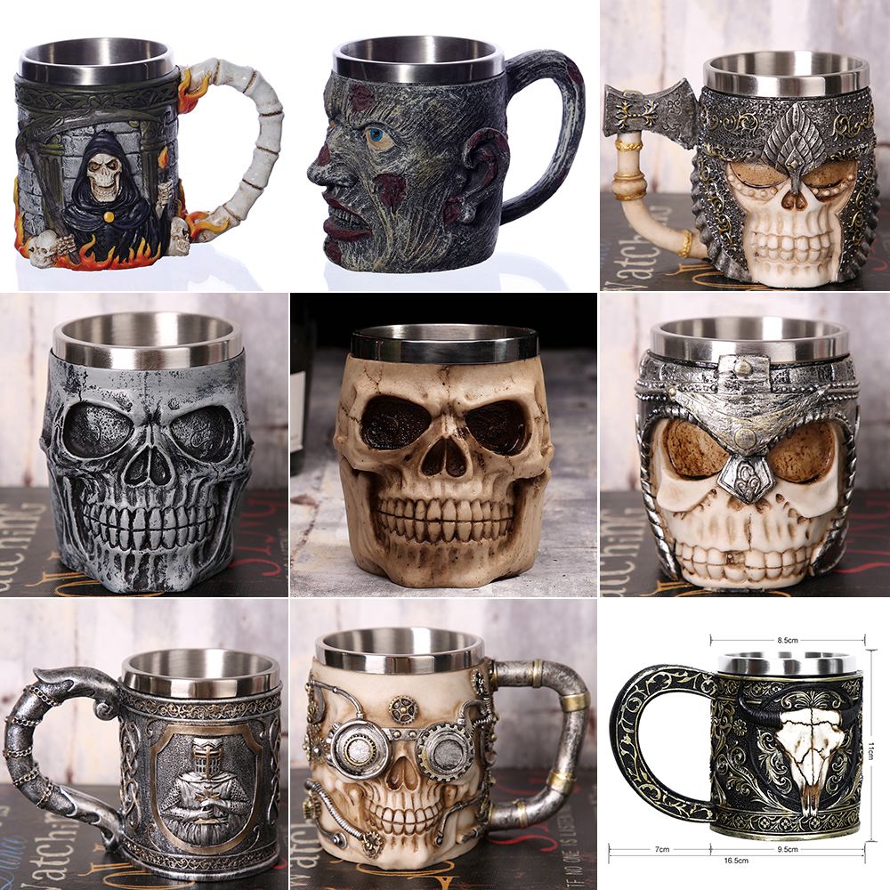 Skull Tumbler with Lid and Straw Goth Tumbler Skull Coffee Mug, 20 oz  Halloween Gothic Tumbler Water bottle Cup , Goth Travel Mugs, Skull Decor  Gifts 