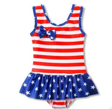 # 3 drapeau américain du Royaume-Uni fille maillot de bain